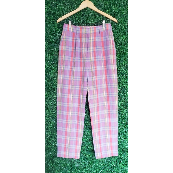 41. NWOT J.Crew Collection essential Italian viscose-blend pant in sunset plaid - Picture 3 of 6